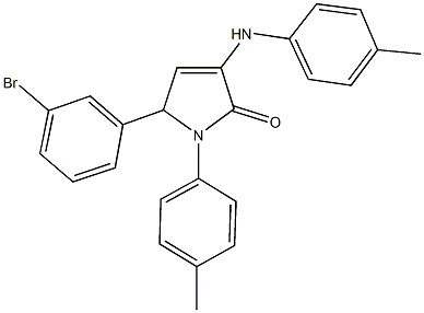 5-(3-bromophenyl)-1-(4-methylphenyl)-3-(4-toluidino)-1,5-dihydro-2H-pyrrol-2-one Structure