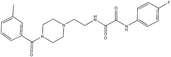 N~1~-(4-fluorophenyl)-N~2~-{2-[4-(3-methylbenzoyl)-1-piperazinyl]ethyl}ethanediamide Structure