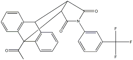 1-acetyl-17-[3-(trifluoromethyl)phenyl]-17-azapentacyclo[6.6.5.0~2,7~.0~9,14~.0~15,19~]nonadeca-2,4,6,9,11,13-hexaene-16,18-dione,312504-19-1,结构式