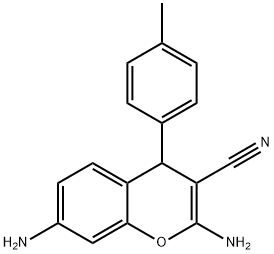 2,7-diamino-4-(4-methylphenyl)-4H-chromene-3-carbonitrile Struktur