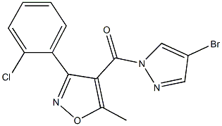 4-[(4-bromo-1H-pyrazol-1-yl)carbonyl]-3-(2-chlorophenyl)-5-methylisoxazole Structure