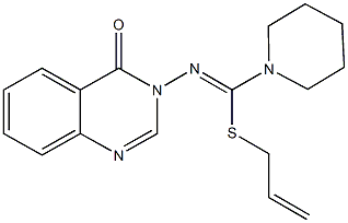 allyl N-(4-oxo-3(4H)-quinazolinyl)-1-piperidinecarbimidothioate Struktur