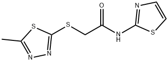 2-[(5-methyl-1,3,4-thiadiazol-2-yl)sulfanyl]-N-(1,3-thiazol-2-yl)acetamide Structure