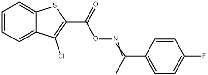 1-(4-fluorophenyl)ethanone O-[(3-chloro-1-benzothien-2-yl)carbonyl]oxime,312512-75-7,结构式