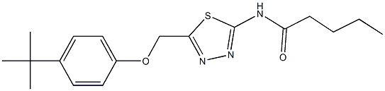 N-{5-[(4-tert-butylphenoxy)methyl]-1,3,4-thiadiazol-2-yl}pentanamide|