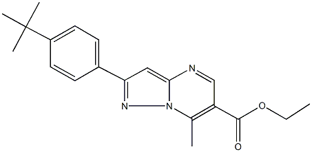 ethyl 2-(4-tert-butylphenyl)-7-methylpyrazolo[1,5-a]pyrimidine-6-carboxylate Structure
