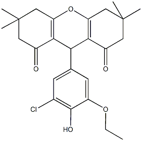 312514-77-5 9-(3-chloro-5-ethoxy-4-hydroxyphenyl)-3,3,6,6-tetramethyl-3,4,5,6,7,9-hexahydro-1H-xanthene-1,8(2H)-dione