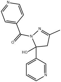 1-isonicotinoyl-3-methyl-5-(3-pyridinyl)-4,5-dihydro-1H-pyrazol-5-ol Structure