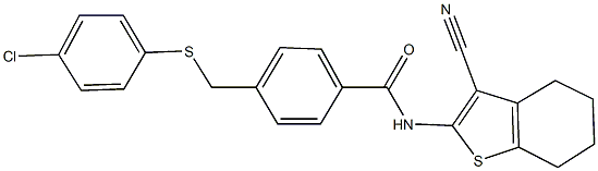 312523-89-0 4-{[(4-chlorophenyl)sulfanyl]methyl}-N-(3-cyano-4,5,6,7-tetrahydro-1-benzothien-2-yl)benzamide