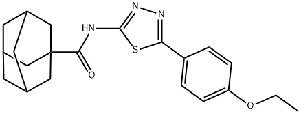 N-[5-(4-ethoxyphenyl)-1,3,4-thiadiazol-2-yl]-1-adamantanecarboxamide,312524-46-2,结构式