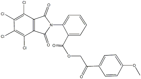 2-(4-methoxyphenyl)-2-oxoethyl 2-(4,5,6,7-tetrachloro-1,3-dioxo-1,3-dihydro-2H-isoindol-2-yl)benzoate Structure