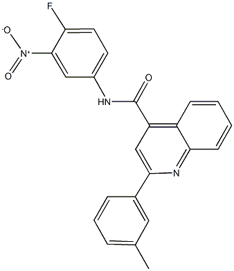 N-{4-fluoro-3-nitrophenyl}-2-(3-methylphenyl)-4-quinolinecarboxamide,312525-00-1,结构式