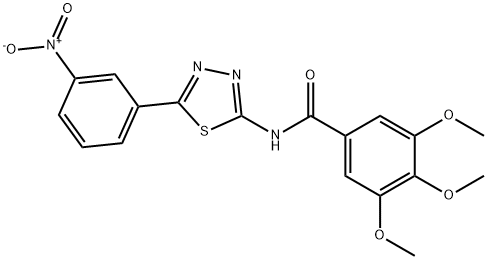 N-(5-{3-nitrophenyl}-1,3,4-thiadiazol-2-yl)-3,4,5-trimethoxybenzamide Structure