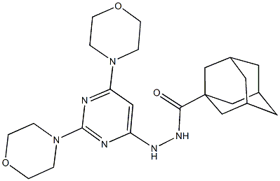 N'-[2,6-di(4-morpholinyl)-4-pyrimidinyl]-1-adamantanecarbohydrazide Structure