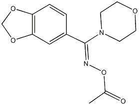 4-[[(acetyloxy)imino](1,3-benzodioxol-5-yl)methyl]morpholine 结构式