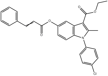 ethyl 1-(4-chlorophenyl)-5-(cinnamoyloxy)-2-methyl-1H-indole-3-carboxylate Structure