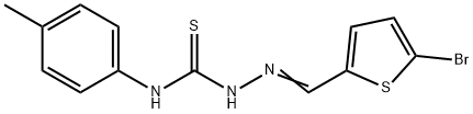 5-bromo-2-thiophenecarbaldehyde N-(4-methylphenyl)thiosemicarbazone Structure