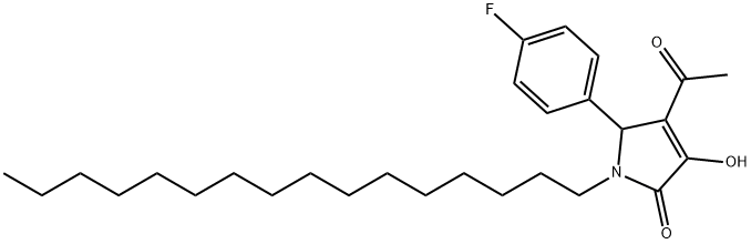 4-acetyl-5-(4-fluorophenyl)-1-hexadecyl-3-hydroxy-1,5-dihydro-2H-pyrrol-2-one Structure