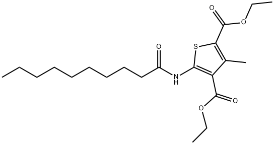diethyl 5-(decanoylamino)-3-methyl-2,4-thiophenedicarboxylate Struktur