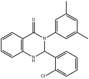 2-(2-chlorophenyl)-3-(3,5-dimethylphenyl)-2,3-dihydro-4(1H)-quinazolinone 结构式