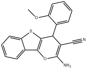2-amino-4-(2-methoxyphenyl)-4H-[1]benzothieno[3,2-b]pyran-3-carbonitrile Structure