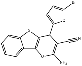 2-amino-4-(5-bromo-2-furyl)-4H-[1]benzothieno[3,2-b]pyran-3-carbonitrile 结构式