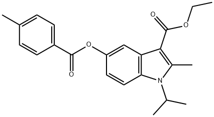 ethyl 1-isopropyl-2-methyl-5-[(4-methylbenzoyl)oxy]-1H-indole-3-carboxylate,312584-74-0,结构式