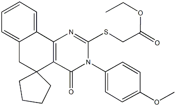 ethyl {[3-(4-methoxyphenyl)-4-oxo-3,4,5,6-tetrahydrospiro(benzo[h]quinazoline-5,1