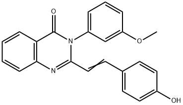 2-[2-(4-hydroxyphenyl)vinyl]-3-(3-methoxyphenyl)-4(3H)-quinazolinone Structure