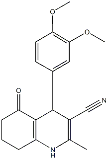 312586-05-3 4-(3,4-dimethoxyphenyl)-2-methyl-5-oxo-1,4,5,6,7,8-hexahydro-3-quinolinecarbonitrile