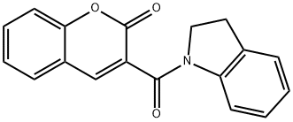 3-(2,3-dihydro-1H-indol-1-ylcarbonyl)-2H-chromen-2-one Structure