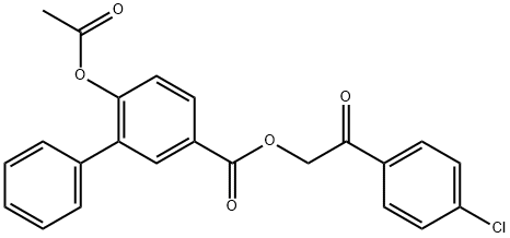 2-(4-chlorophenyl)-2-oxoethyl 6-(acetyloxy)[1,1'-biphenyl]-3-carboxylate,312592-38-4,结构式