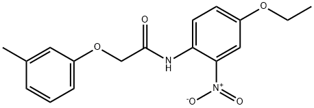 N-{4-ethoxy-2-nitrophenyl}-2-(3-methylphenoxy)acetamide Struktur