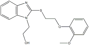 2-(2-{[2-(2-methoxyphenoxy)ethyl]sulfanyl}-1H-benzimidazol-1-yl)ethanol Structure