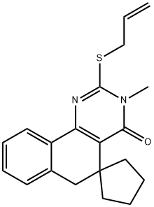 2-(allylsulfanyl)-3-methyl-5,6-dihydrospiro(benzo[h]quinazoline-5,1'-cyclopentane)-4(3H)-one|