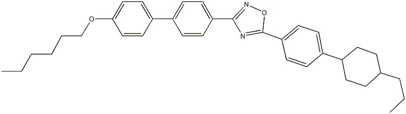 3-[4'-(hexyloxy)[1,1'-biphenyl]-4-yl]-5-[4-(4-propylcyclohexyl)phenyl]-1,2,4-oxadiazole,312594-26-6,结构式