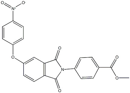 methyl 4-(5-{4-nitrophenoxy}-1,3-dioxo-1,3-dihydro-2H-isoindol-2-yl)benzoate Structure