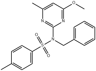 N-benzyl-N-(4-methoxy-6-methyl-2-pyrimidinyl)-4-methylbenzenesulfonamide 结构式