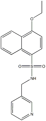 4-(ethyloxy)-N-(pyridin-3-ylmethyl)naphthalene-1-sulfonamide,312598-54-2,结构式