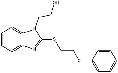 2-{2-[(2-phenoxyethyl)sulfanyl]-1H-benzimidazol-1-yl}ethanol 结构式