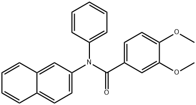 3,4-dimethoxy-N-(2-naphthyl)-N-phenylbenzamide 化学構造式