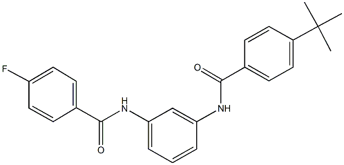 4-tert-butyl-N-{3-[(4-fluorobenzoyl)amino]phenyl}benzamide Structure