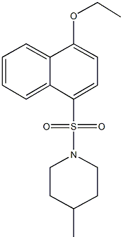 1-[(4-ethoxy-1-naphthyl)sulfonyl]-4-methylpiperidine 结构式