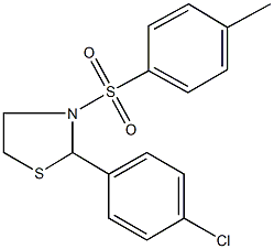 2-(4-chlorophenyl)-3-[(4-methylphenyl)sulfonyl]-1,3-thiazolidine|