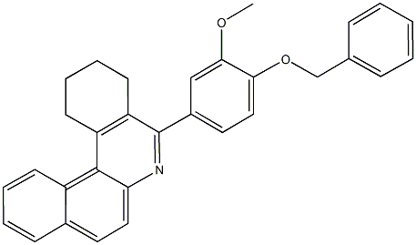 5-[4-(benzyloxy)-3-methoxyphenyl]-1,2,3,4-tetrahydrobenzo[a]phenanthridine Structure