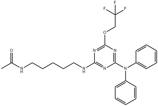 312617-21-3 N-(5-{[4-(diphenylamino)-6-(2,2,2-trifluoroethoxy)-1,3,5-triazin-2-yl]amino}pentyl)acetamide