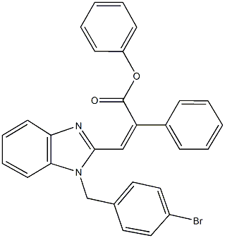 phenyl 3-[1-(4-bromobenzyl)-1H-benzimidazol-2-yl]-2-phenylacrylate,312618-13-6,结构式