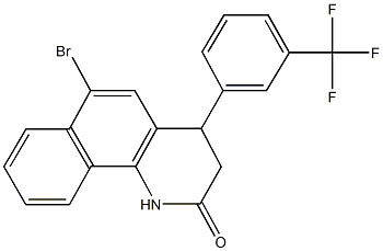 6-bromo-4-[3-(trifluoromethyl)phenyl]-3,4-dihydrobenzo[h]quinolin-2(1H)-one Structure