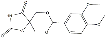 8-(3,4-dimethoxyphenyl)-7,9-dioxa-1-thia-3-azaspiro[4.5]decane-2,4-dione Structure