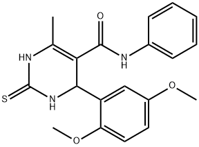 4-(2,5-dimethoxyphenyl)-6-methyl-N-phenyl-2-thioxo-1,2,3,4-tetrahydro-5-pyrimidinecarboxamide Structure
